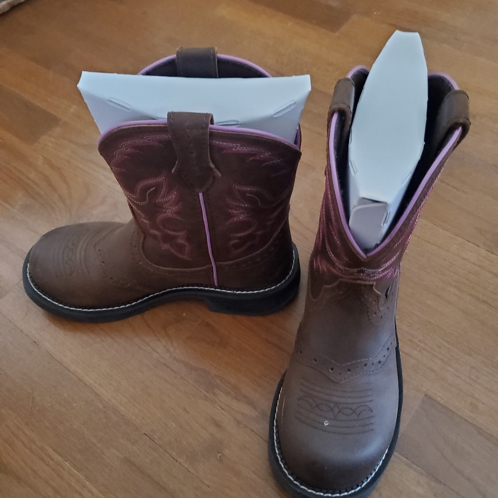Justin Women's Original Workboots Steel Toe Size 8